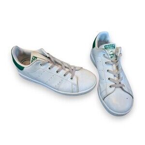 Adidas Stan Smith Green White Shoes Sneakers Ortholite Youth Girls Size 1